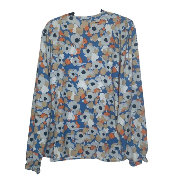 Joie Floral Print Tunic Blouse Wonens XL Long Sleeve Flowy Casual Boho - Picture 3 of 9
